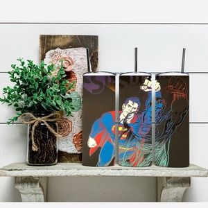 Superman 20 Oz Skinny Sublimated Tumbler